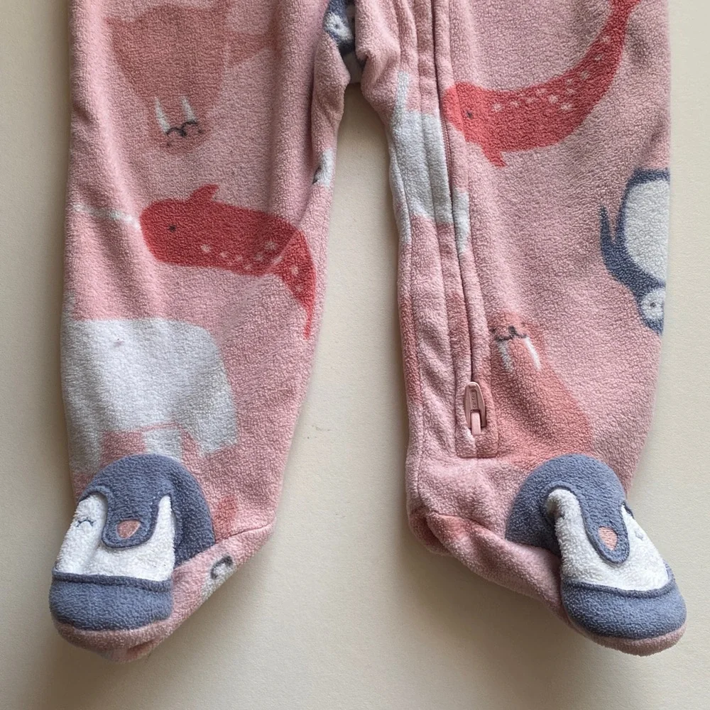 🏷️Fleece Footie Penguin Pajama
